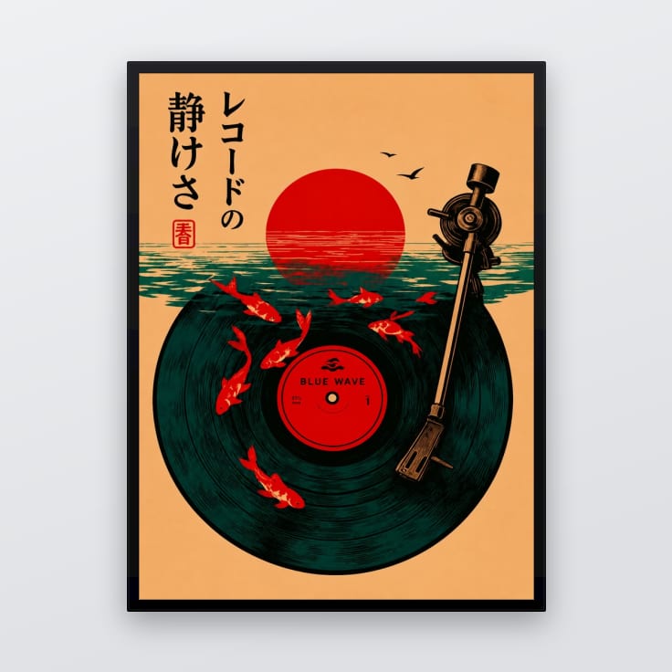 Blue Wave Vinyl Record