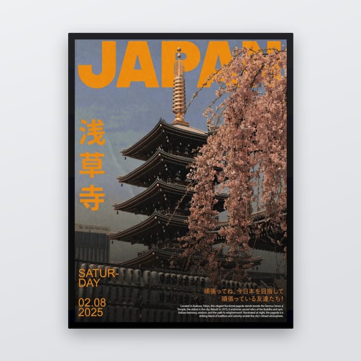 Japanese Asakusa Pagoda Travel